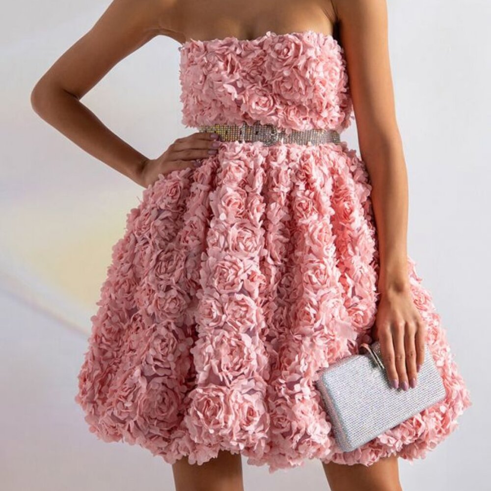AKIRA - Floral Applique Dress - New!